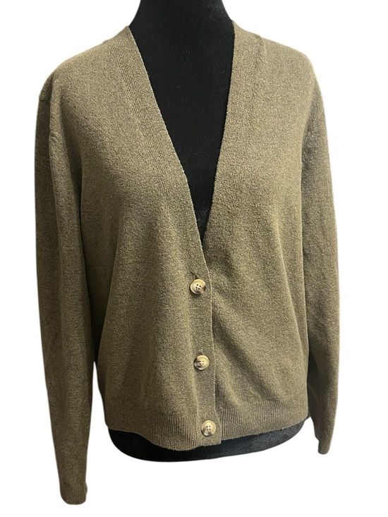 A New Day Sweaters - A New Day Olive Green Cardigan Sweater S